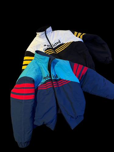 美式立领秋冬拼色运动棒球服外套冲锋衣上衣外套三条杠