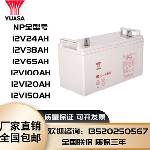 YUASA免维护蓄电池NP12v38 100 200AH机房直流屏UPS专用