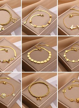 韩版波西米亚钛钢不掉色手链女手饰 Titanium Bracelet women