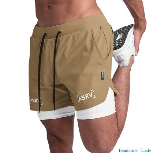 Running Shorts Men's GYM Sport Fitness Short Pants健身男