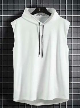 For Male Hooded Man Vests Tops Hip Hop Men Tank Top T shirt
