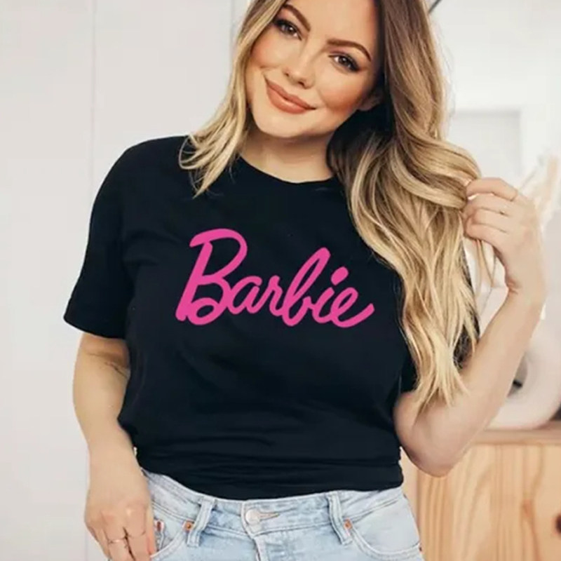 可爱芭比Barbie字母印花