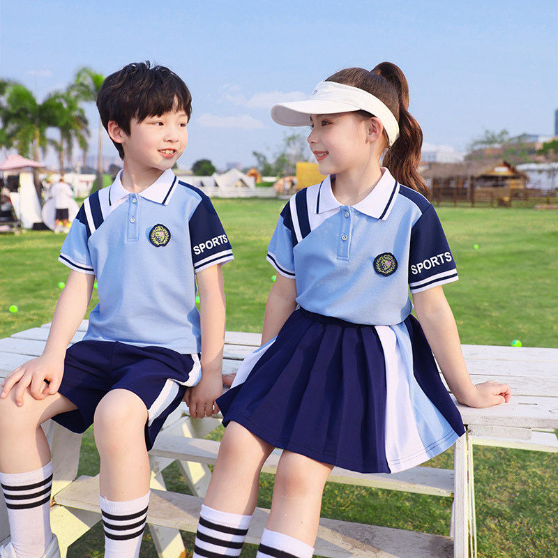 幼儿园园服夏季校服套装中小学生儿童夏季运动开幕式服饰毕业班服