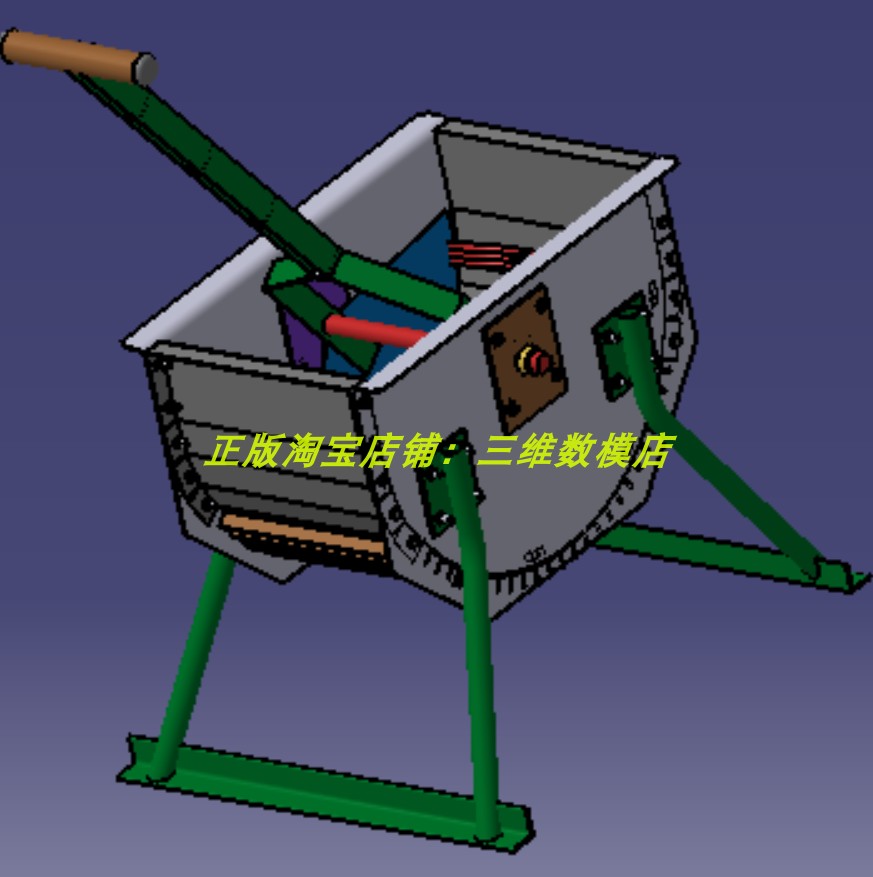 手摇手动花生脱壳机器 农业机械零件结构 3D三维模型几何数模建模