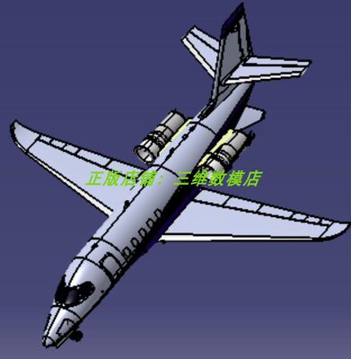 18.5米塞斯纳奖状纬度公务飞机大客机3D三维几何数模型Solidworks