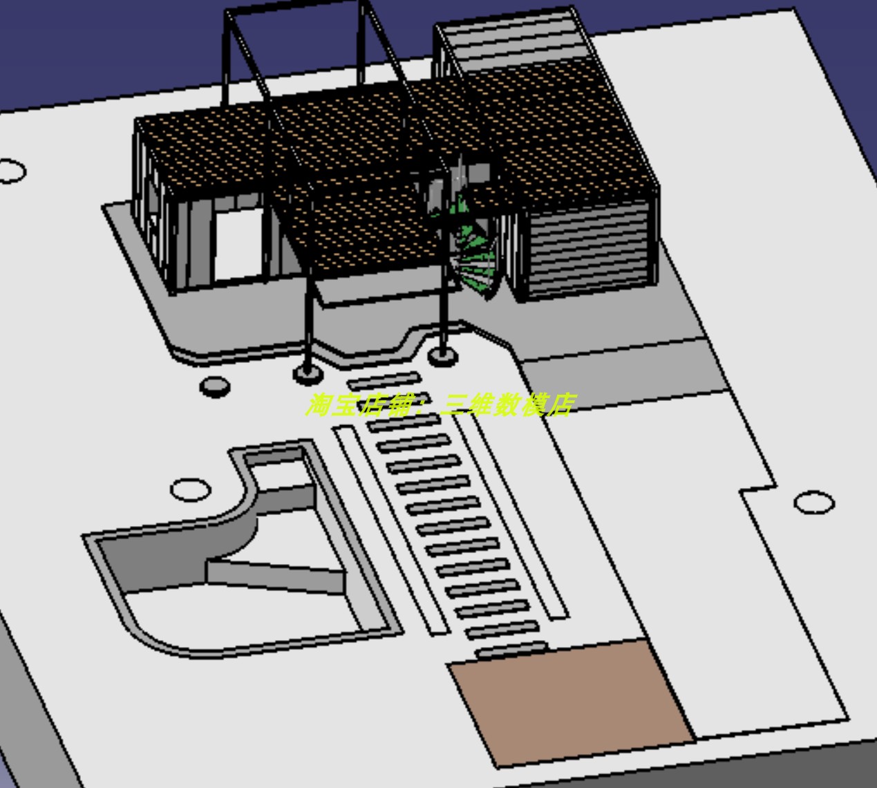 集装箱板制双层楼梯房屋子游泳池3D三维几何数模型庭院子stp铁架