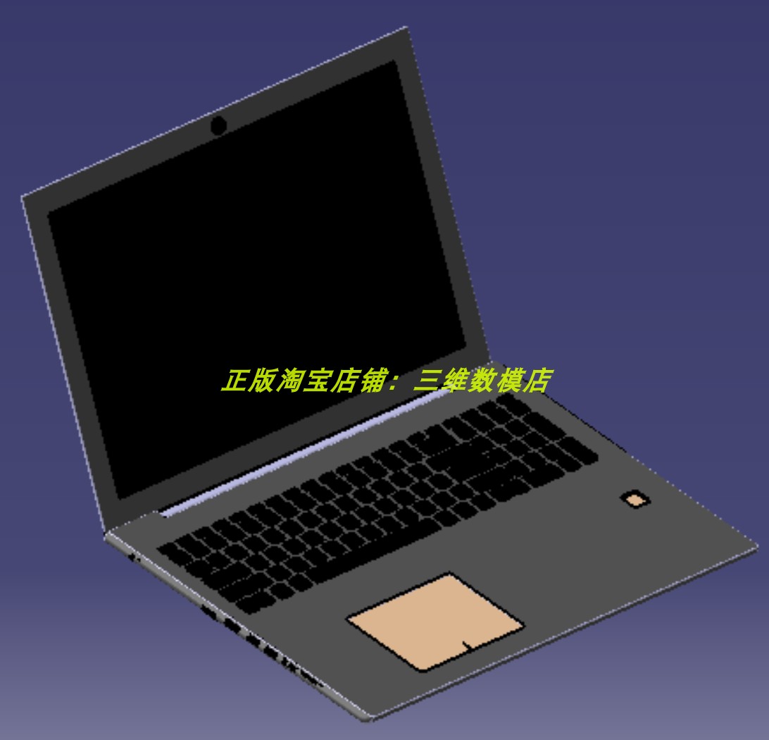 笔记本电脑laptop零件总成结构 catia含参零件设计3d三维几何模型