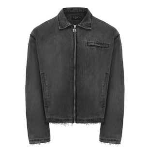 COPYPASTER 抄集 水洗做旧流苏424短宽版型牛仔夹克上衣外套