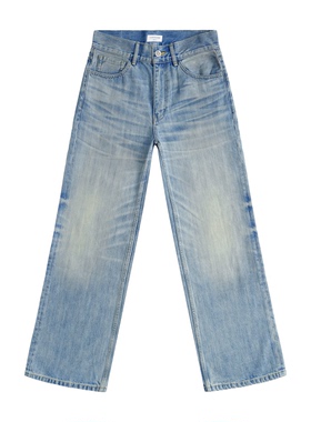 COPYPASTER 001 水洗做旧2021M宽松阔腿微喇14oz丹宁复古蓝牛仔裤