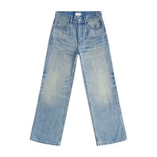 CPR抄集001 水洗做旧2021M改良14oz宽松阔腿微喇丹宁复古蓝牛仔裤