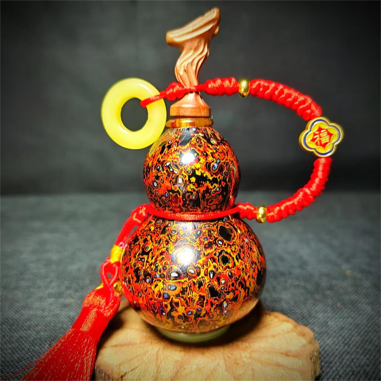 大漆鎏金工艺天然养剑葫芦枣木剑