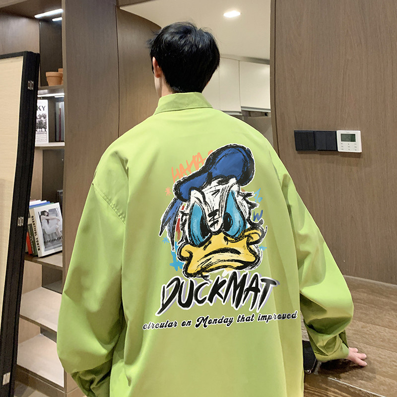 抖音直播！2025秋季新款港风长袖衬衫男装宽松大码外套CS2338-P45,男装衬衫,电商B295