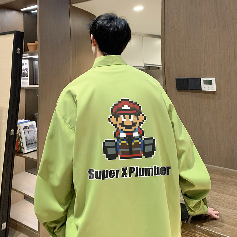 2025秋装宽松百搭衬衫男女情侣款港风长袖衬衣百搭休闲CS2322-P45,男装衬衫,电商B295