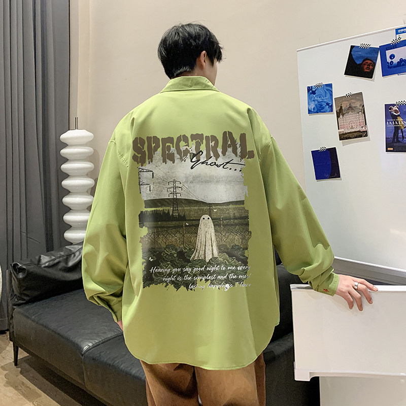 2025秋季新款情侣衬衫宽松学生长袖衬衣外套男女潮上衣CS2333-P45图片