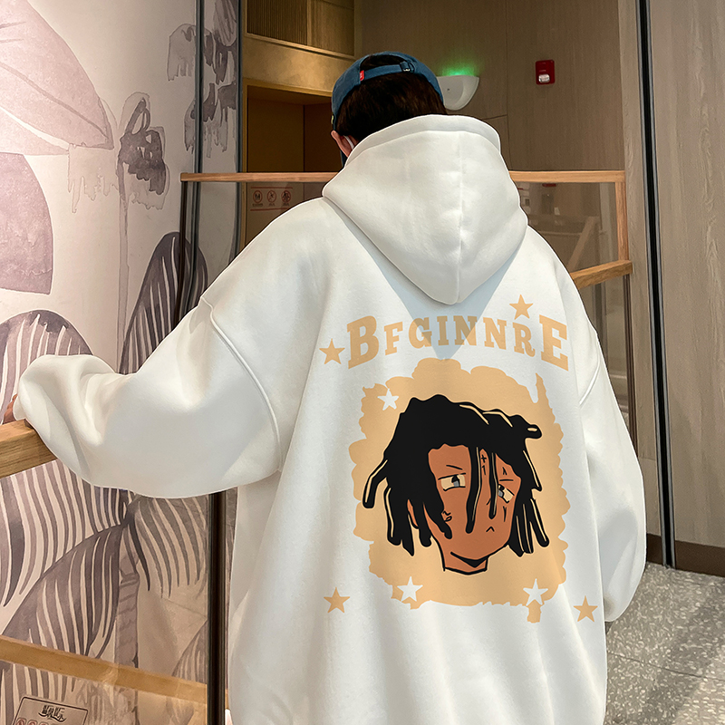 2025秋季新款款港风潮流连帽卫衣宽松大码美式高街外套LM4803-P48，女装短外套，电商B295