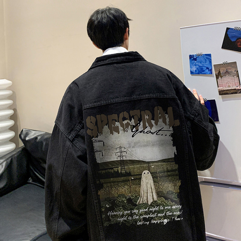 牛仔衣外套男2025秋季港风高街宽松夹克韩版帅气上衣潮NZ2333-P88图片