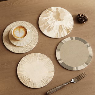 侘寂风陶瓷锅垫防烫防滑耐高温锅碗餐盘杯子饭桌餐垫隔热桌垫新款