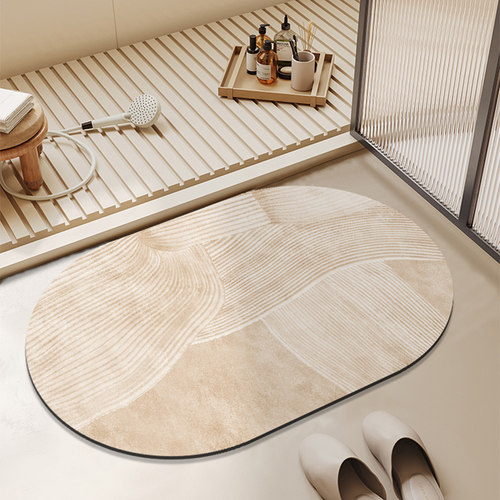 歌柏莱科技绒现代简约浴室地垫