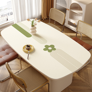 简约风马肚型餐桌垫免洗防水防油防烫椭圆形pvc皮革免洗保护桌垫