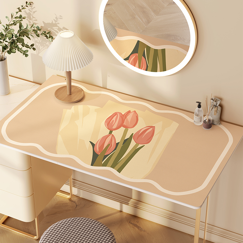 现代简约防水防油皮革桌布书桌垫