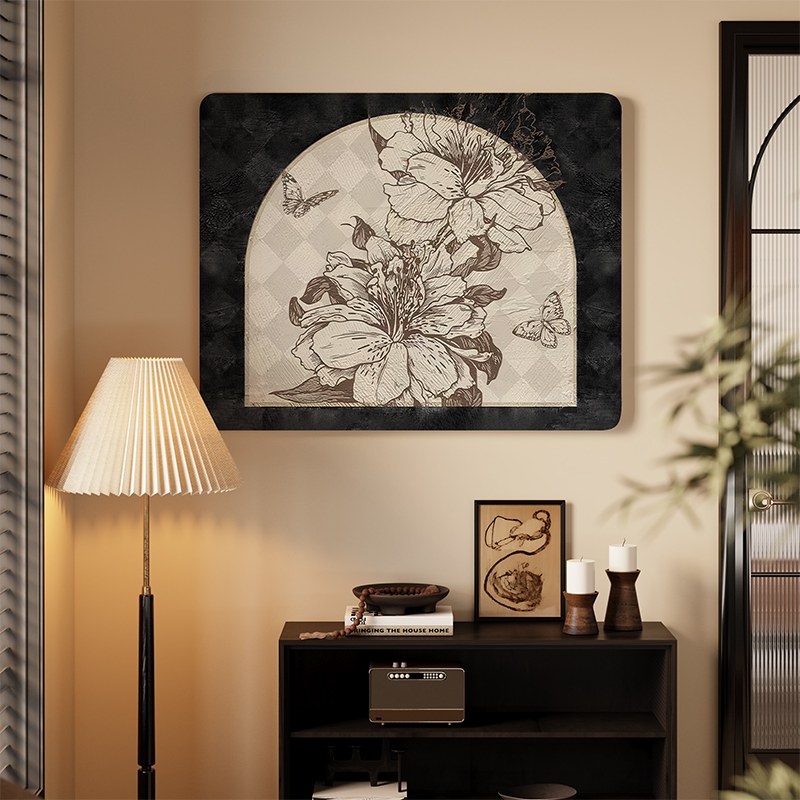 法式轻奢电表箱装饰画磁吸免打孔多电闸箱新款配电箱总闸开关遮挡