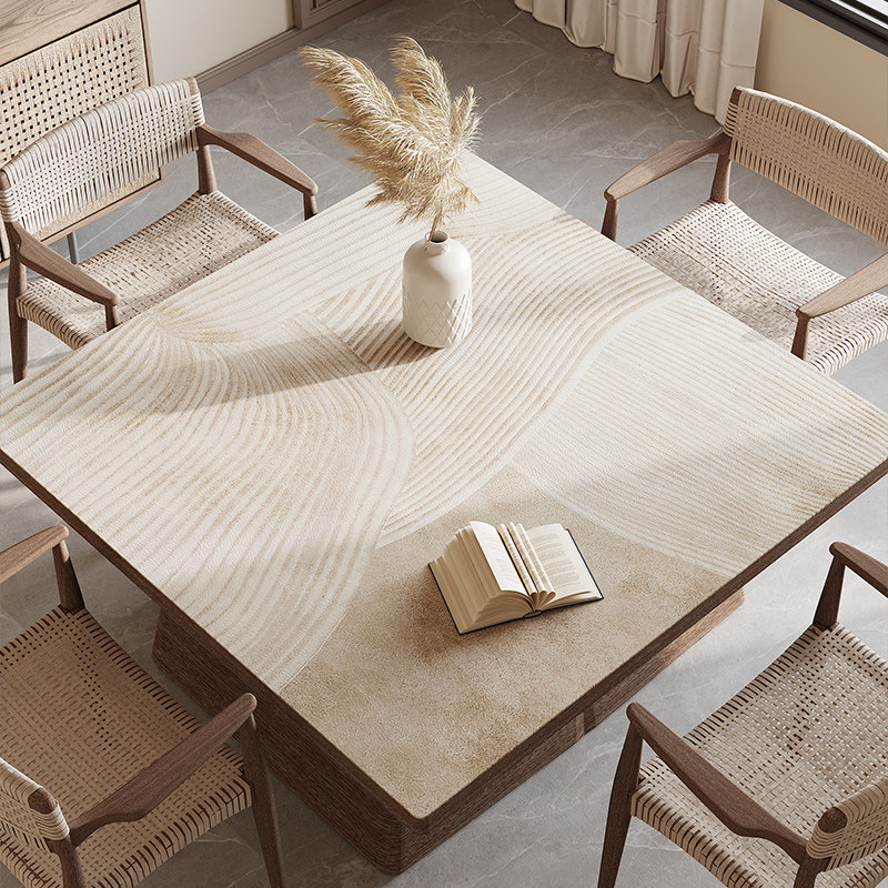 侘寂风正方形桌垫防水防油免洗皮革餐桌垫方桌布茶几台布四方桌垫,居家布艺,桌布,淘宝优惠券,粉丝福利购,淘宝优惠卷