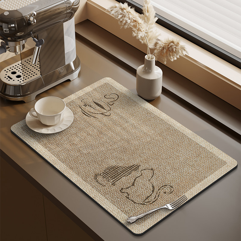 日式咖啡机厨房台面沥水垫饮水机吸水垫隔热杯垫直饮机防油餐桌垫,居家布艺,家用脚垫,淘宝优惠券,粉丝福利购,淘宝优惠卷