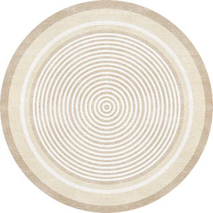 侘寂风圆形卧室地毯床边毯pvc皮革免洗可擦脚垫儿童防滑床边垫