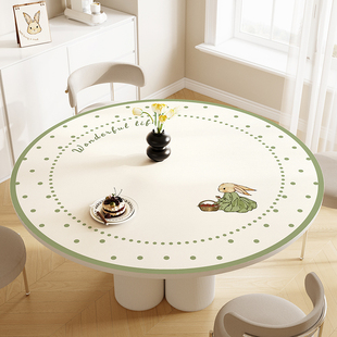 圆形餐桌垫圆桌茶几垫家用免洗防水防油桌布防烫桌垫保护垫定制