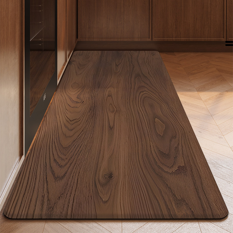 仿木纹厨房地垫专用抗疲劳防水防油加厚防滑耐脏长条家用脚垫定制,居家布艺,家用脚垫,淘宝优惠券,粉丝福利购,淘宝优惠卷
