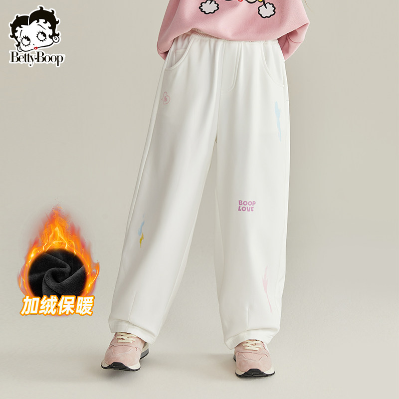 贝蒂童装女童加绒三防休闲长裤秋冬2026冬季新款大童冬款运动裤子
