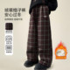 直筒长裤 BD童装 时尚 宽松裤 女童女大童加绒加厚格子裤 子2026冬新款