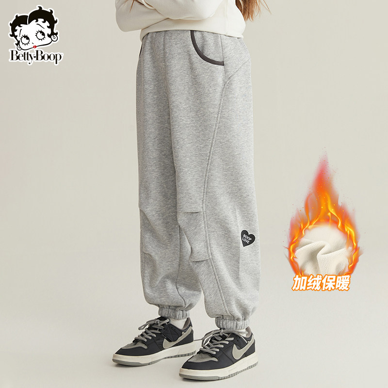 贝蒂童装女童加绒休闲裤运动裤冬季2026年新款女大童洋气休闲裤子