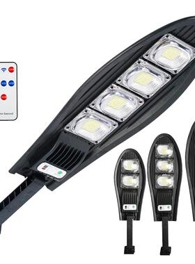 新款太阳能路灯人体感应道路灯100WLED一体化特大号太阳能路灯