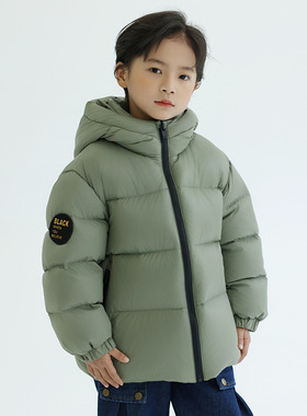 DK童装冬季新款黑金蓄热女男童羽绒服儿童中大童洋气保暖休闲外套