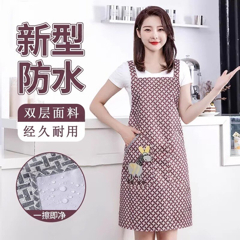韩版围裙厨房家用防水防油2025新款网红女生做饭工作罩衣餐饮专用