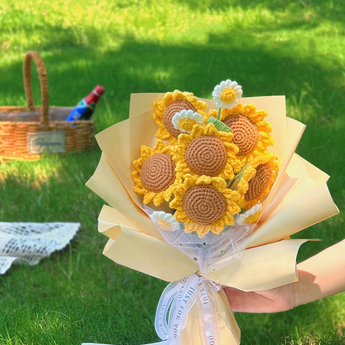向日葵花束diy手工艺品自制礼物