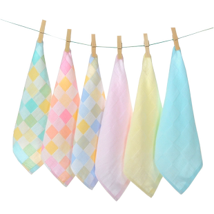 面洗脸巾小方巾毛巾正方形纱布女家用手巾纯棉四方婴儿宝宝帕全棉