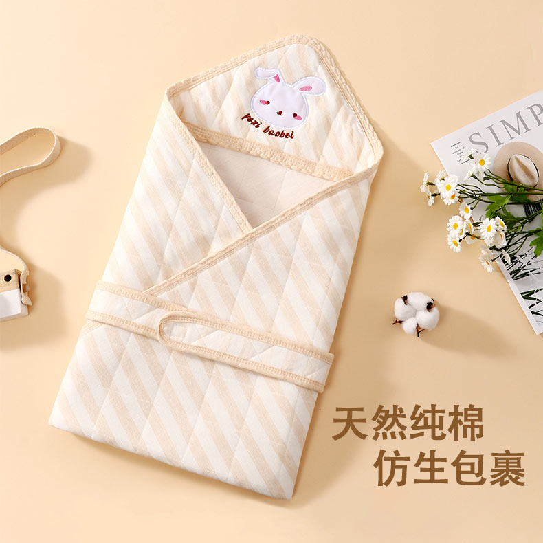 新生婴儿抱被初生包被纯棉春秋冬季包单小宝宝产房加厚款包巾裹布
