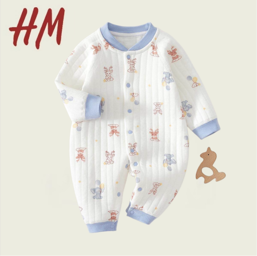 清仓撤柜婴儿衣服秋冬宝宝夹棉连体衣初生儿保暖衣哈衣新生儿冬装