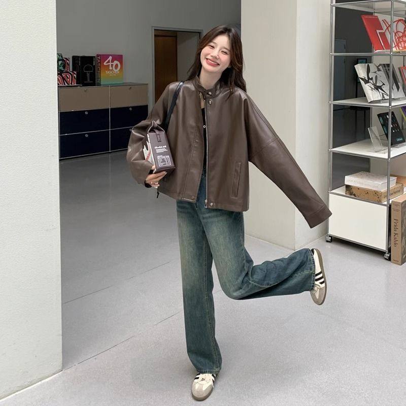 咖色皮衣外套女皮夹克2026新款爆款港风短款机车今年流行美式复古