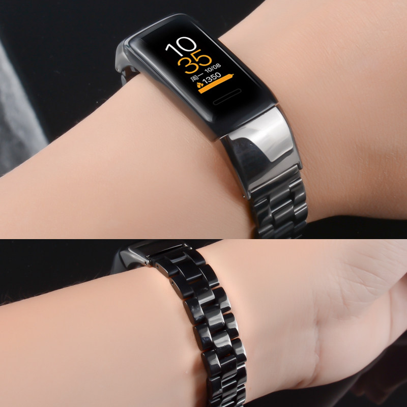 乐心5手环5s腕带智能运动替换带金属不锈钢防水乐心手环5s彩色硅p