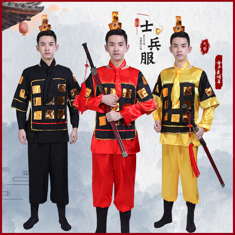 古代士兵服演出服成人舞蹈表演服