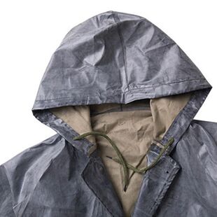 87式军绿长款老式雨衣抗洪抢险橡胶帆布劳保加厚户外雨衣长款珏沁