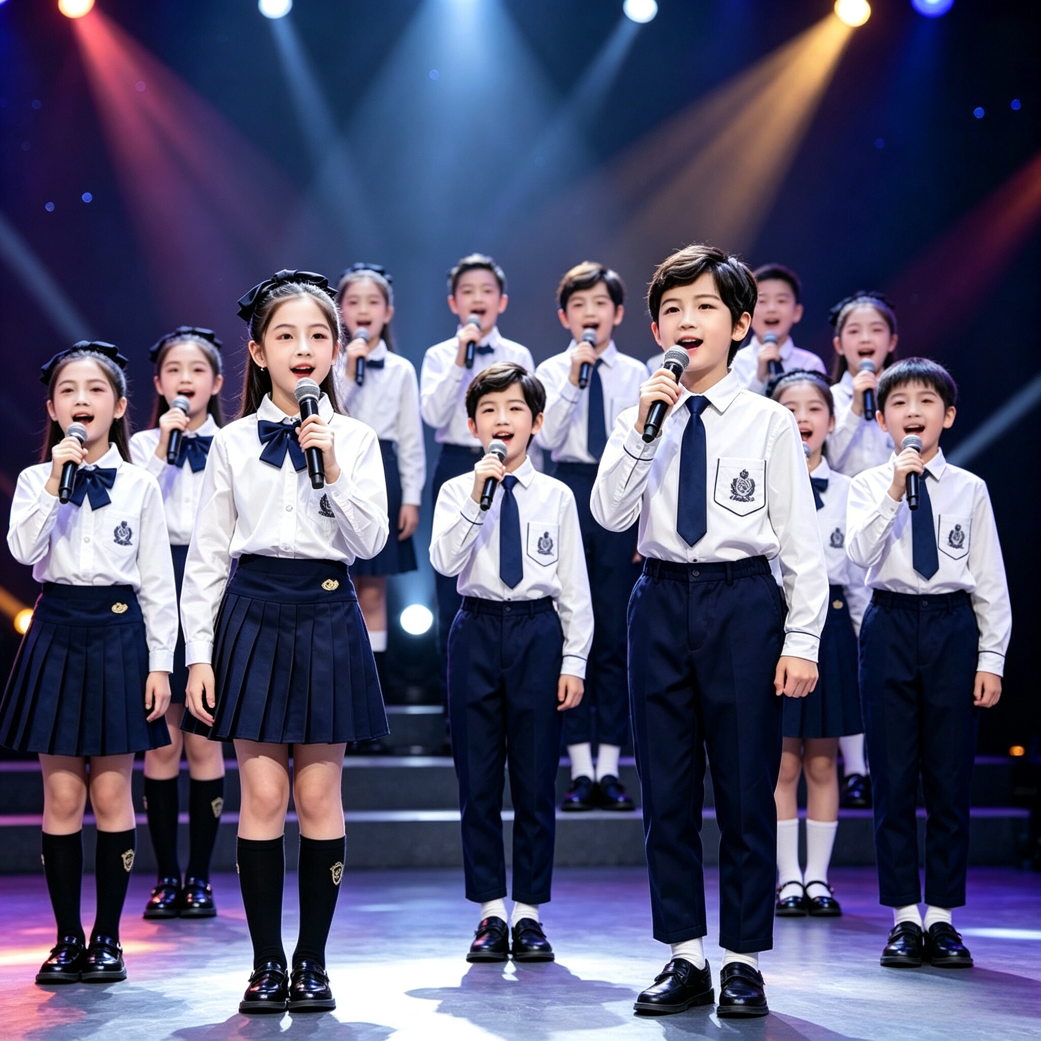 儿童大合唱演出服男女中小学生诗民族服装/舞台装