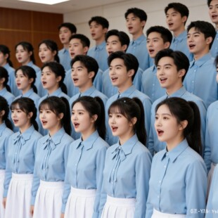 初高中生毕业照礼服主持人套装小学生诗词集体大合唱朗诵演出服装