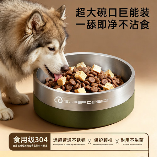 德国狗碗304不锈钢防打翻喝水盆