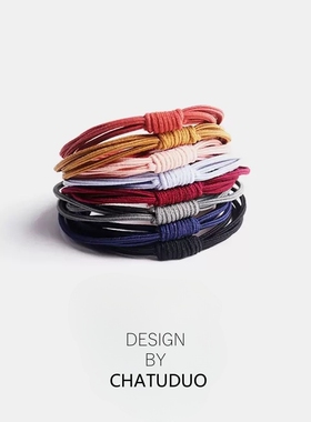 韩版简约女小清新发绳橡皮筋发圈四股基础可爱个性扎头发马尾头绳