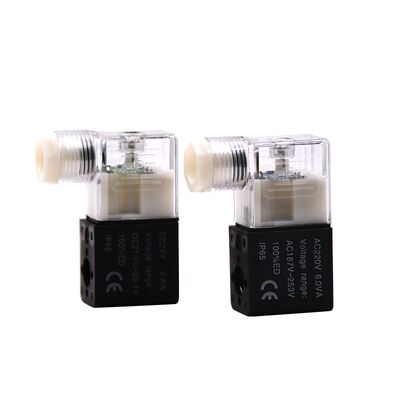亚德客型利源气动控制电磁阀4V210-08线圈AC220VDC24V12V380V配件
