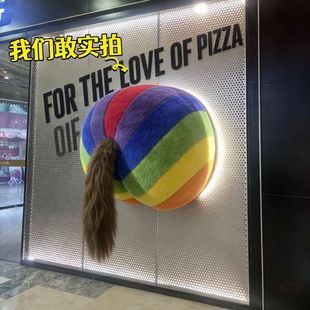 新年彩虹拍马屁打卡装置2026马年春节商场售楼部活动引流装饰美陈